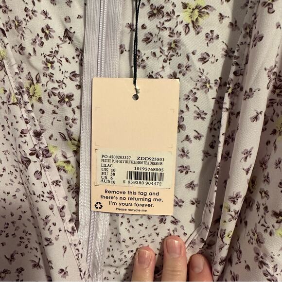 NWT MISSGUIDED Purple Floral Mini Dress 6P - Picture 6 of 11